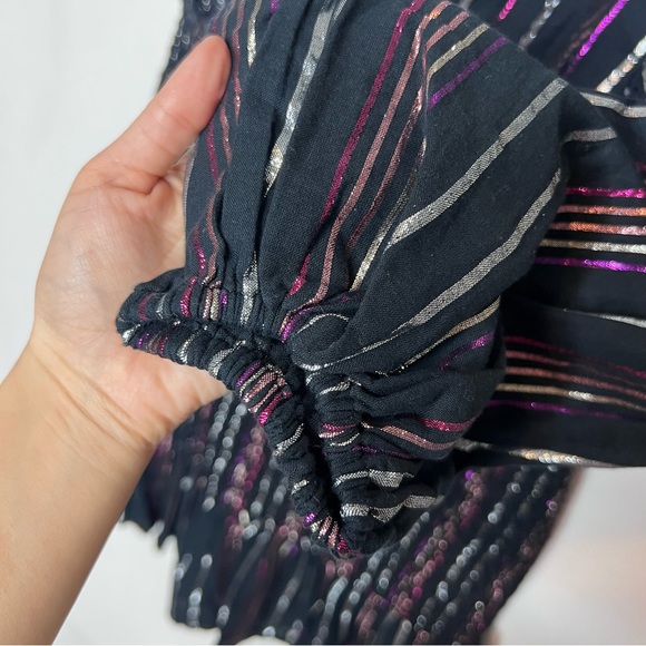 NWOT FARM Rio Lurex Stripes Mini Dress. Size Small - Picture 7 of 13